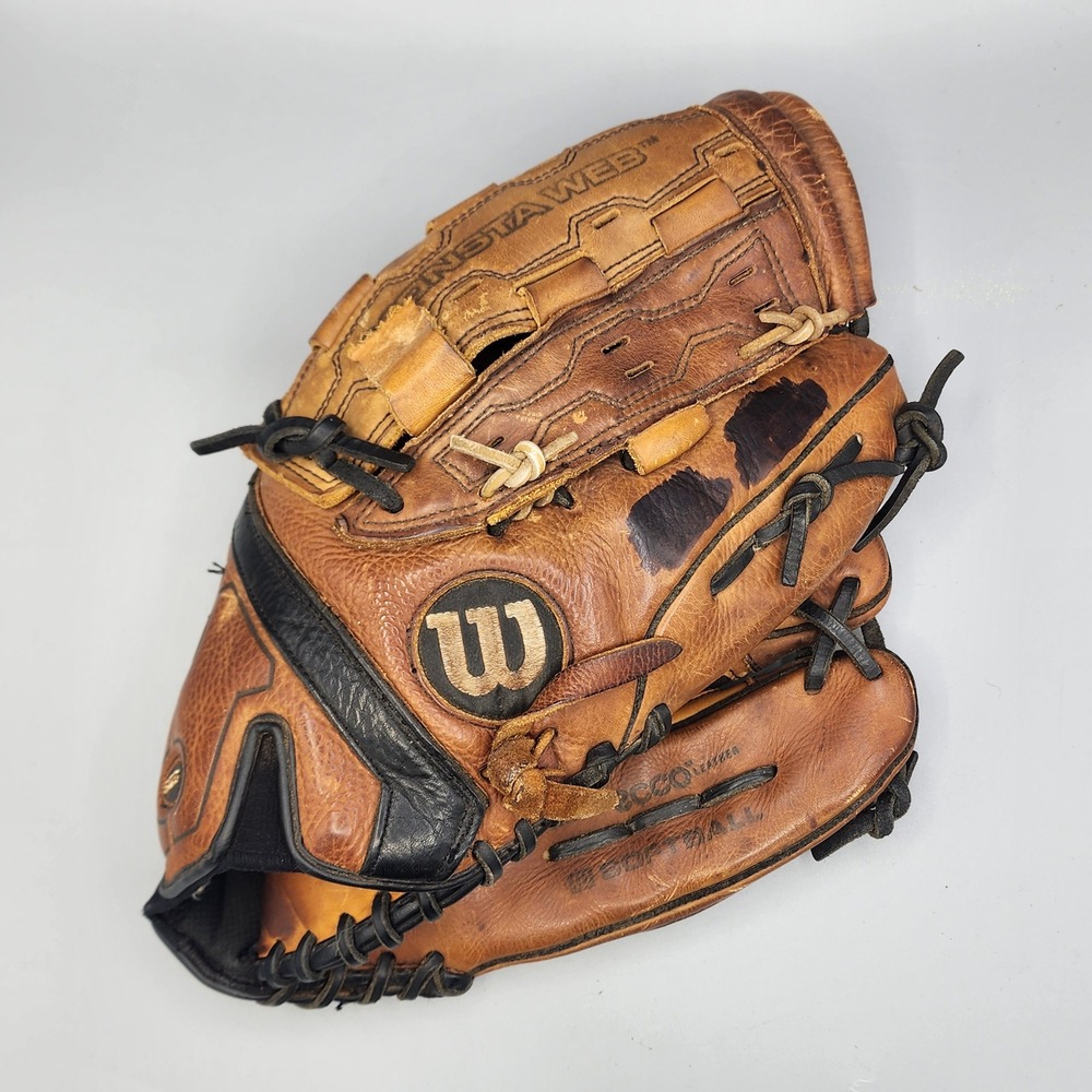 Wilson Softball Glove Mens 13.5 Brown A800 SCG Monsta Web ECCO Leather RHT